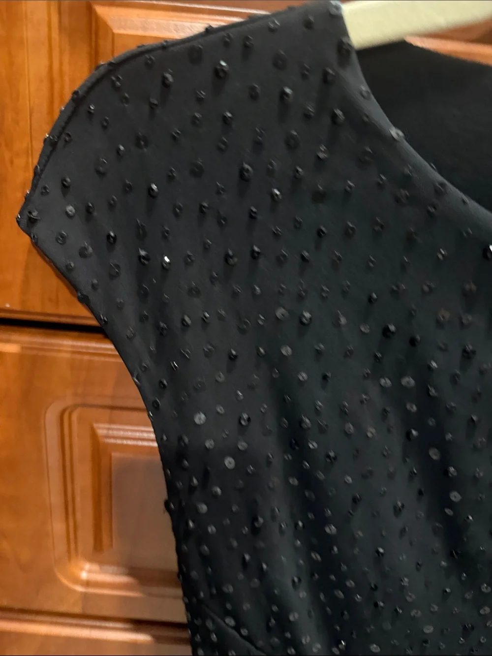 Michael Kors Black One-Shoulder Sequin Twist Dress